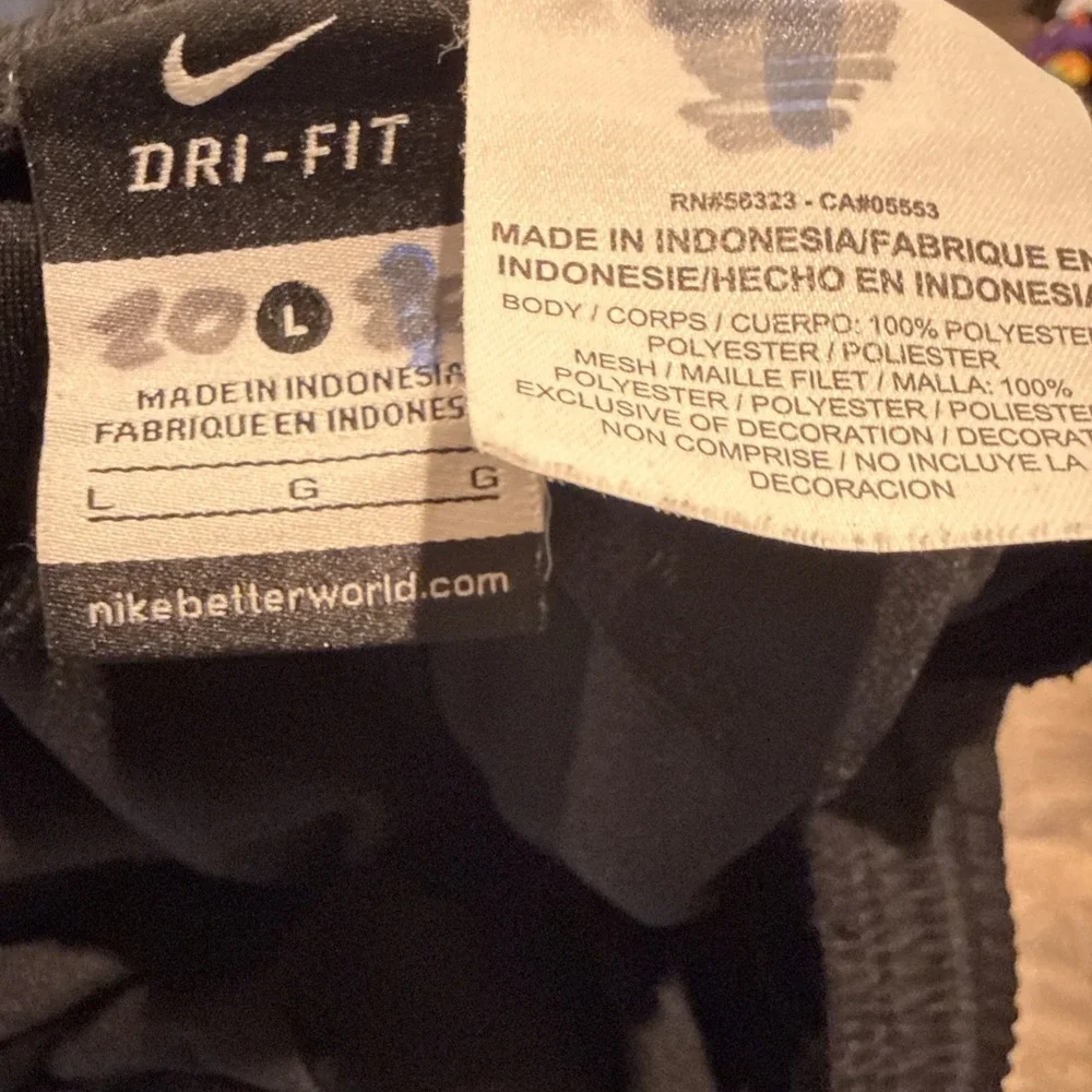 Nike Dri-FIT Track Pants Men's Large Black Athletic Tapered Sweatpants Swoosh